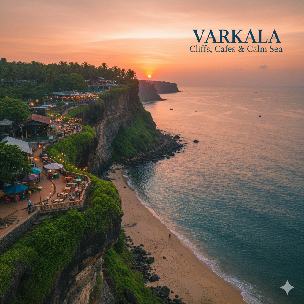 Varkala – Cliffs, Cafes & Calm Sea