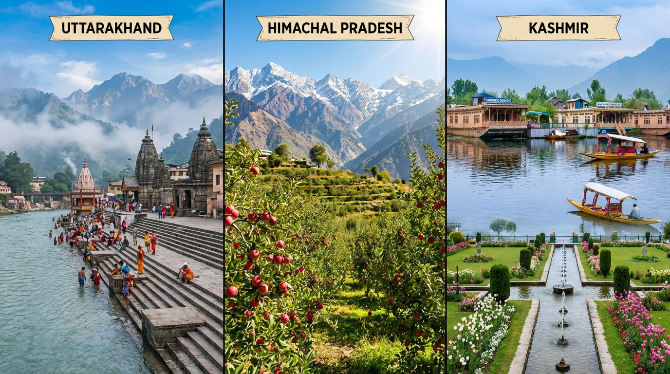 Uttarakhand vs Himachal vs Kashmir