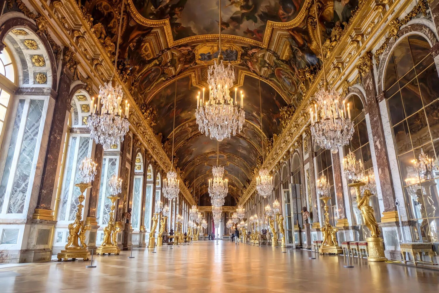 Hall of Mirrors ceiling Jules Hardouin Mansart Charles G