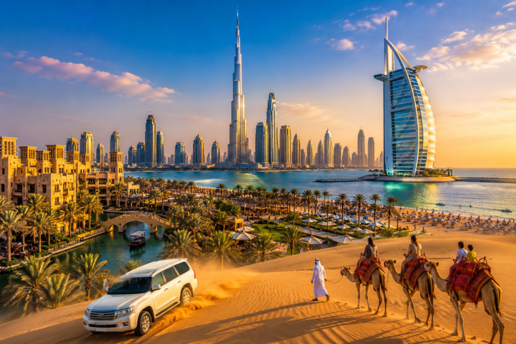 Dubai - Winter outdoor attractions, desert safaris, and beach