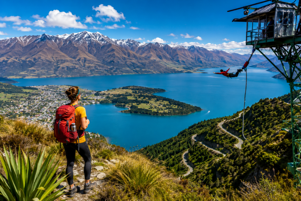 New Zealand, Alpine Lake Adventure Panorama